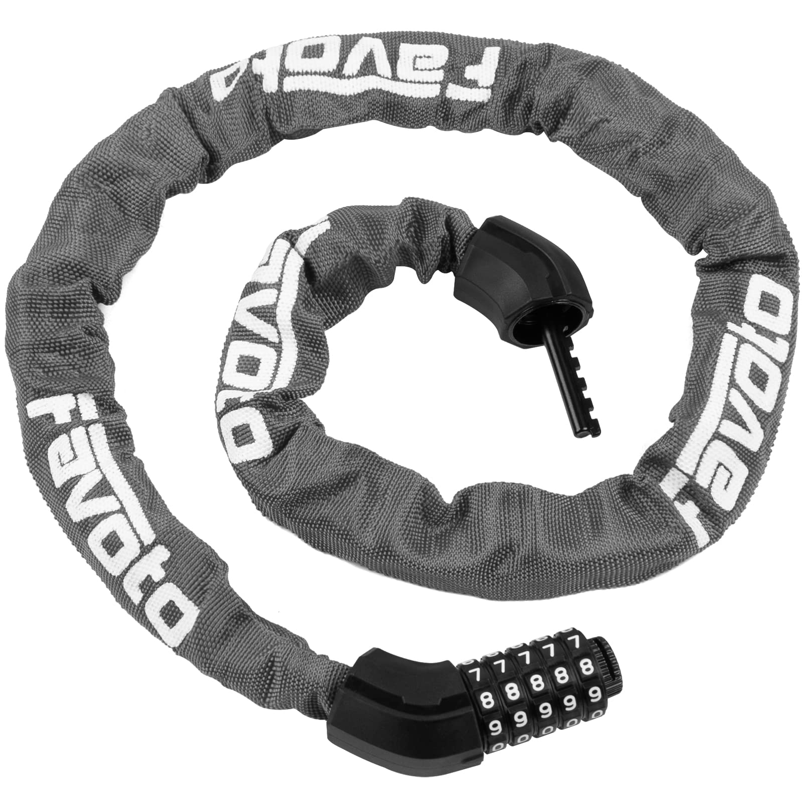 

Favoto Bicycle Dial Changeable No Key 6mm Chain Total Length Easy to Includes Japanese Instruction Manual Lock, 5-Digit Combination, PIN, Required, серый