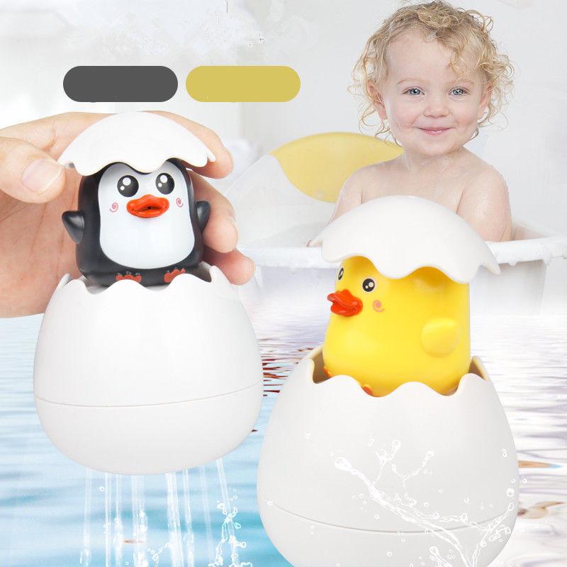 Baby Bathing Toy Cute Duck Penguin Egg Water Spray Sprinkler Bathroom Shower Swimming Water Toys