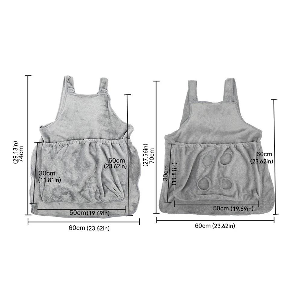 Cozy Pet Carrier Apron for Small Cats and Dogs Perfect for Outdoor Winter Travel Features Hanging Chest Bag and Cat Sleeping