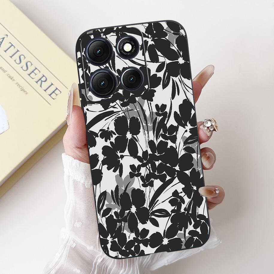 For Motorola Moto G86 Power Case Popular Flower Space Soft Black Silicone TPU Funda For Moto G86 Power 2025 Bumper G86Power Case