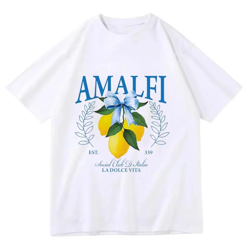 Fashion Amalfi Coast Lemon Tshirt La Dolce Vita Aesthetic T Shirts Short Sleeve Tshirts Unisex Tshirt Unisex Unisex Clothing