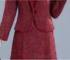 Elegant Winter Plus-Size Mid-Length Faux Two-Piece Dress for Mother-in-Law's Wedding Banquet 2025