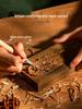 Golden Sandalwood Multi-Functional Massage Comb for Hair & Scalp Meridian Therapy 