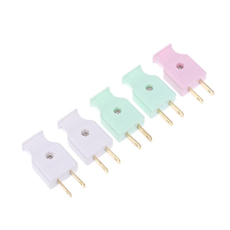 

5/10Pcs Male Electrical Rewire Socket Plug 10A Us Assemble Wiring Plug Adapter America 2Pole Power Cord Connector 5pcs random