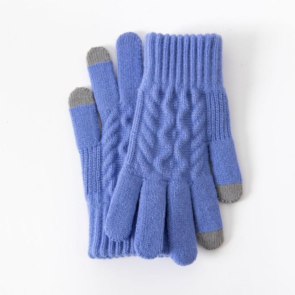 Windproof Touch Screen Gloves Thickened Wool Gloves Fashion Winter Knitted Gloves for Men Women