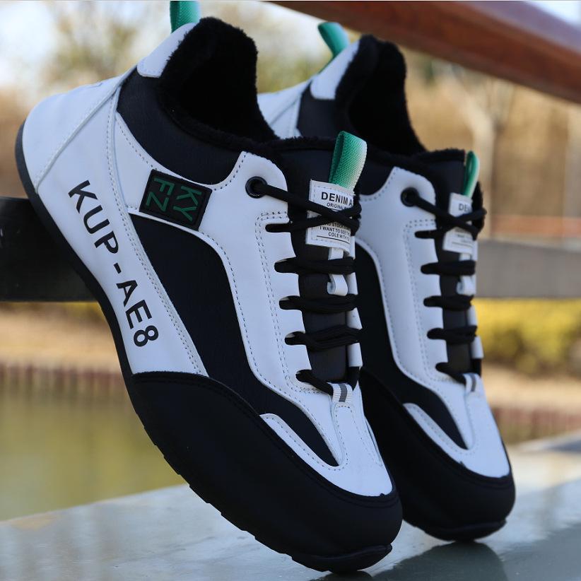 Brand 2025 Men's Waterproof Leather Sneakers - Versatile Casual Travel Shoes for Spring and Autumn