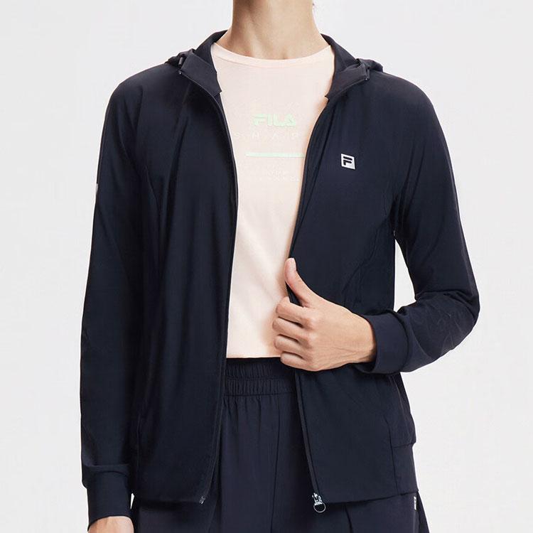 New FILA Fitness Series Jackets Coats Women's Pitch Black A11W421502F-BK