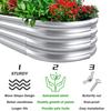 4x2x1ft Raised Garden Beds Outdoor Kit, Galvanized Oval Planter Box, Metal Bottomless Elevated Garden Boxes Set for Planting Veg