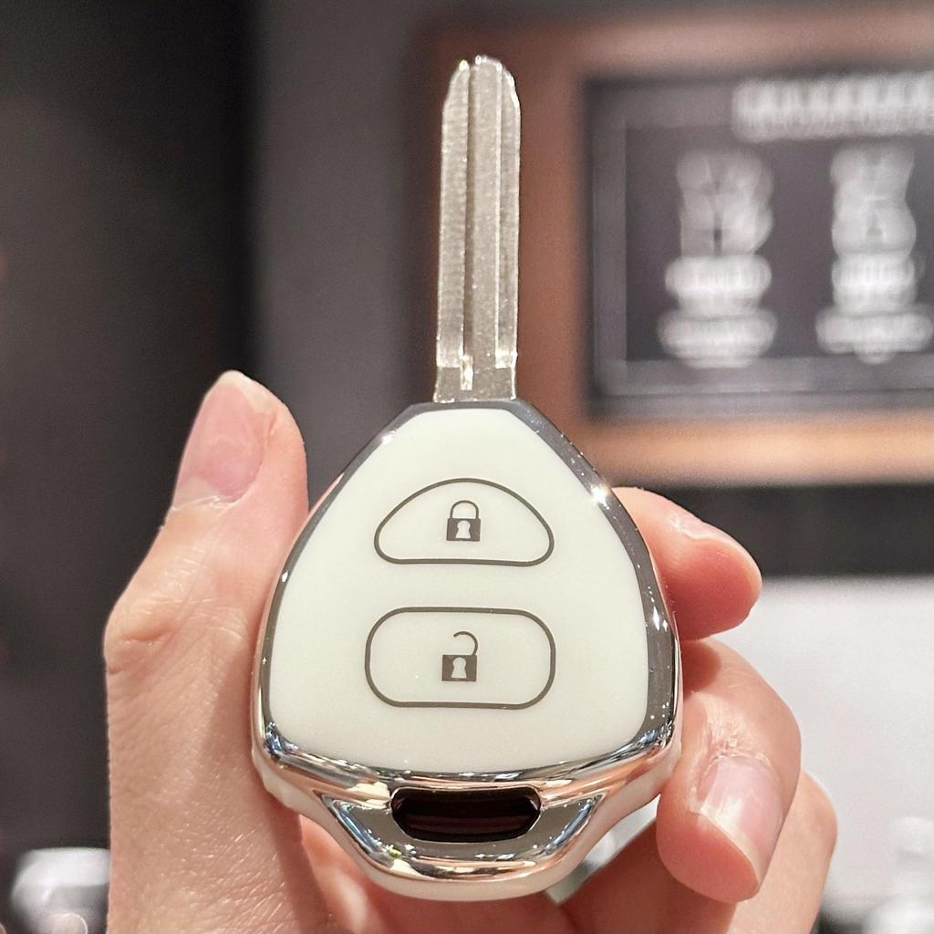 Key FOB Cover For Toyota Corolla VIOS Camry Yaris RAV4 HiLux Cruiser Fortuner For 2 Buttons Car Remote Key Case Cover Accessorie