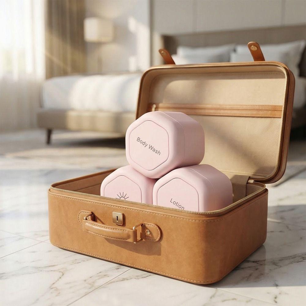 3PCS Hexagonal Magnetic Cream Lotion Box Face Cream Sunscreen Organizer Pills Container