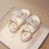 Kids Butterfly Rhinestone Pearl Decor Non Slip Princess Sandals