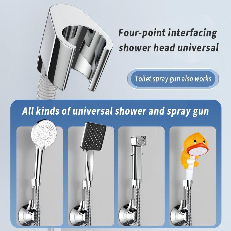 Rotation Suction Cup Shower Holder Multi-Direction Adjustment Shower Head Base Bathroom Nail Free Bracket Shower Accessories