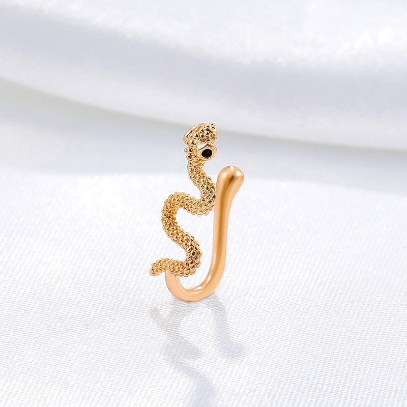 Snake Nose Ring Women Men Personality Punk Nose Nail Fake Piercing Body Jewelry U-Shaped Nose Clips Female Hip Hop Accessories