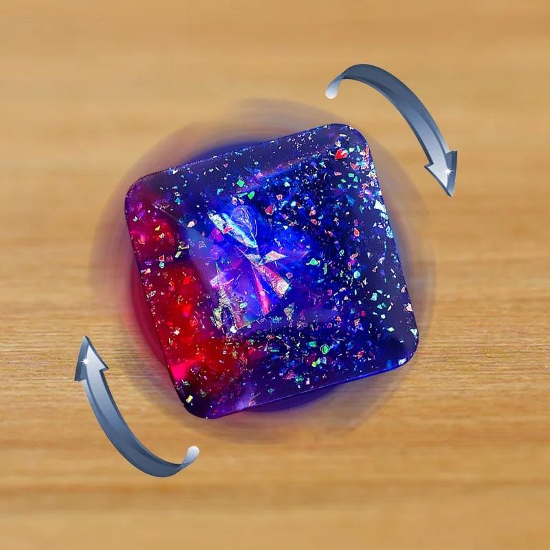 Flip Gems Finger Gyro Desktop Kinetic Energy Vent Decompression Toy Fidget Spinner Star Constellation for Adult Desk Toy