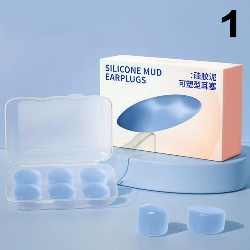 6 st silikonöronproppar Återanvändbara öronproppar för sömn, simning, resor, arbete, studier Brusreducering Flexibla öronproppar