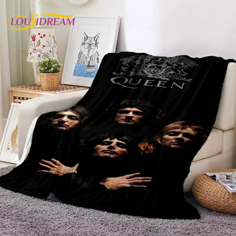 Klassiker Queen-Rockband Freddie Weiche Flanelldecke für Betten Schlafzimmer Sofa Picknick, Überwurfdecke zum Zudecken Outdoor-Freizeit Geschenk