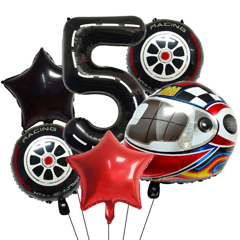 High Quality 40 Inch Aluminum Foil Racing Balloon Set with Sturdy Portable Construction Ideal for Indoor Outdoors Party Use