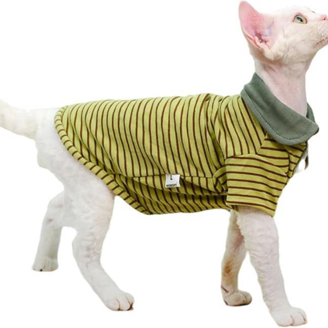 All-Season Polo Vest Pajamas for Hairless Cats – German Rex Exclusive.