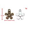 Simple Flower Charms Antique Alloy Pendants For Minimalist Floral Jewelry