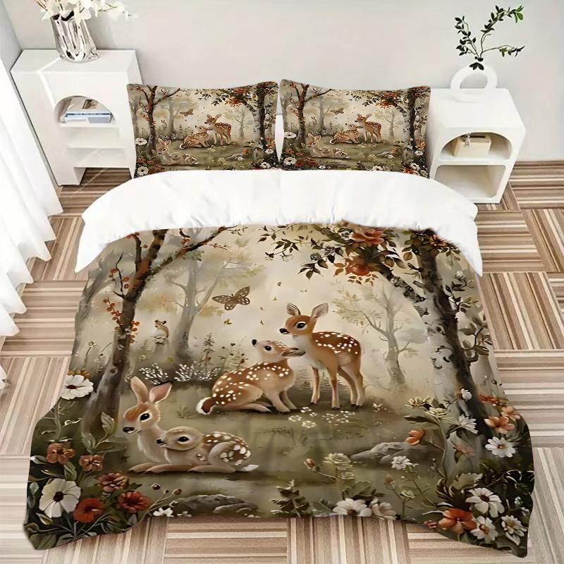 3pcs Anime Cartoon Design Comforter Set with One Quilt Cover and Two Pillowcases (No Core) - Home Decor, Festival Gift, Polyester Fabric, Suitable for