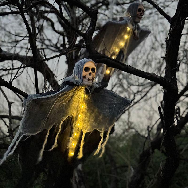 Day Of The Dead Halloween Decoraitons Outside  Hallowen Party Decoration Hanging Flags Ghost Skeleton Household Decoration Día De Muertos