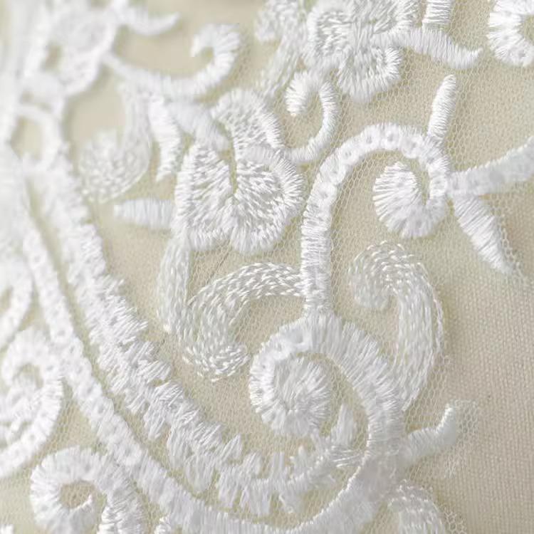 Luxury Cotton Thread Wedding Dress Chest Diy Flower Sticker Handmade Sequins Embroidered Lace Lace Accessories Clothing Decoration