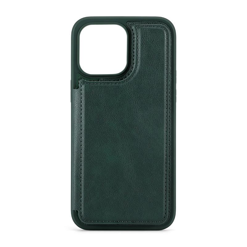 Bracket Holder Card Bag Kits Cowhide Leather Case For iPhone 15 Pro Max 14 Plus 13 Pro 12 Magnetic Wallet Stand Flip Phone Cover