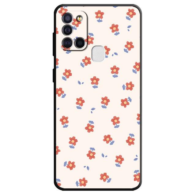 Matte Tpu Soft Case For Samsung Galaxy A02s A10s A40 A50 A70 A03 Core A04 A10 A02 A01 A03s A04s A20e A20 A30 Flower Cover Bag