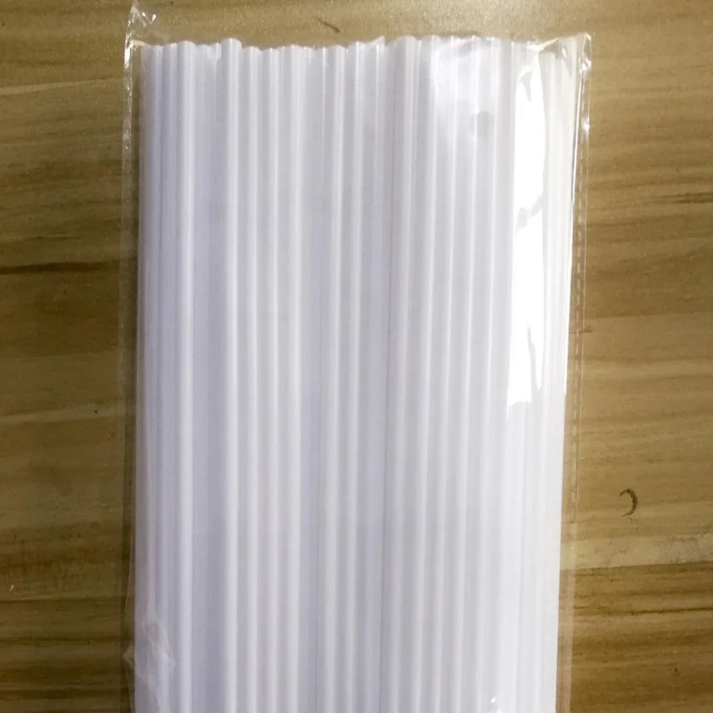 100PCS Disposable Plastic Straws Colorful Party Event Drinking Straws Flexible Large Straight Tube Straw Bar Accessories