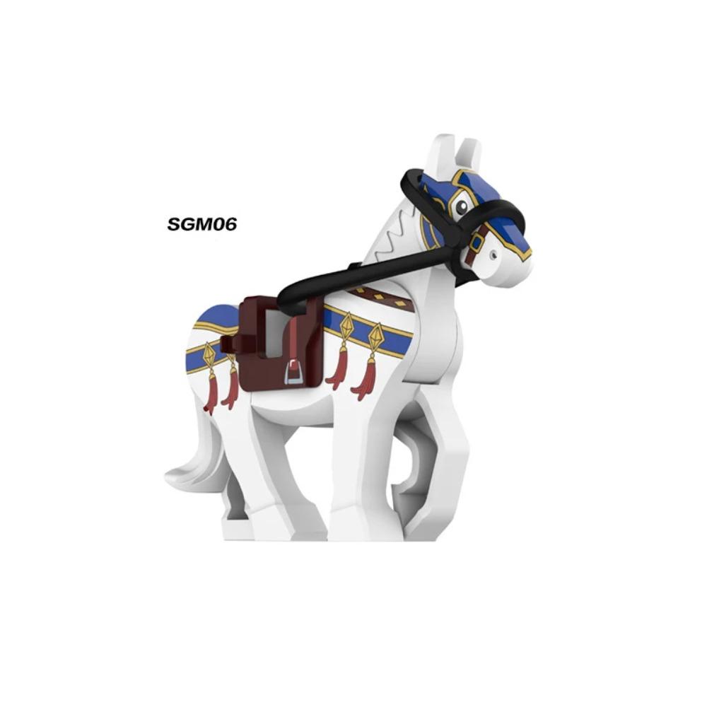 Military Building Blocks Solider Figures Mount War Horse Saddle Reins Adults Children Gifts Toys Animal Accessories Equipments