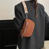 Fashion Corduroy Waist Bag Multi-pockets Zipper Crossbody Bags Wide Guitar Strap Shoulder Bags Outdoor