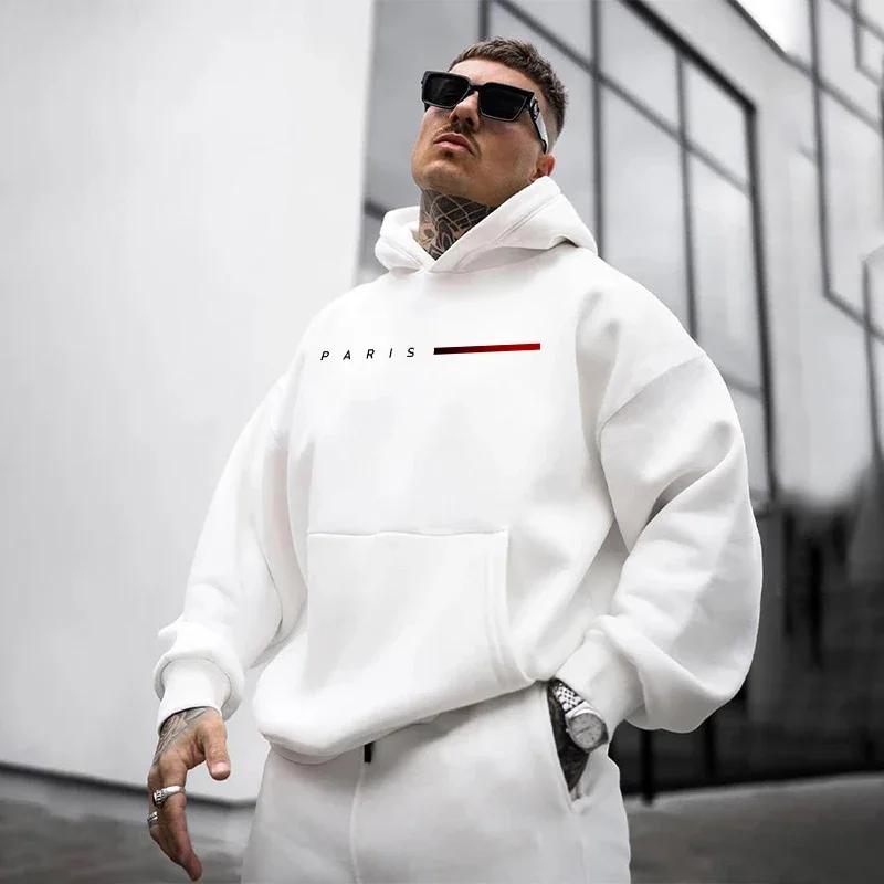 2025 Paris Fashion Men's Hoodie for All Seasons Universal Daily Casual Sports Hoodie of High Quality and Loose