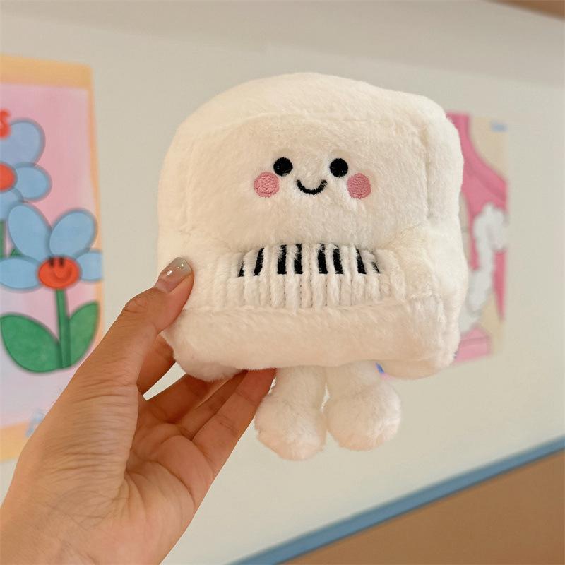 Cartoon Simulation White Piano Doll Pillow Musical Instrument Plush Toy Doll Shooting Props Decorative Ornaments Dolls