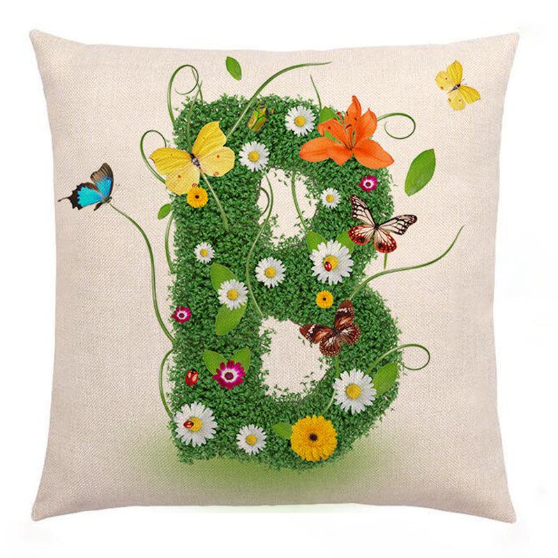 Neuer Kissenbezug Grün Kreativ Liebesbrief Kissen Liebe 26 Buchstaben Kissenbezug Sofakissenbezug