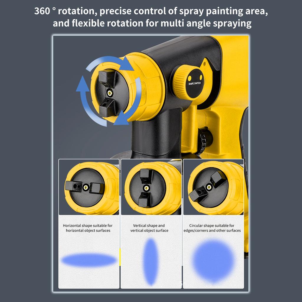 Cordless Paint Sprayer   Powerful Motor Electric Spray Paint   With Nozzle