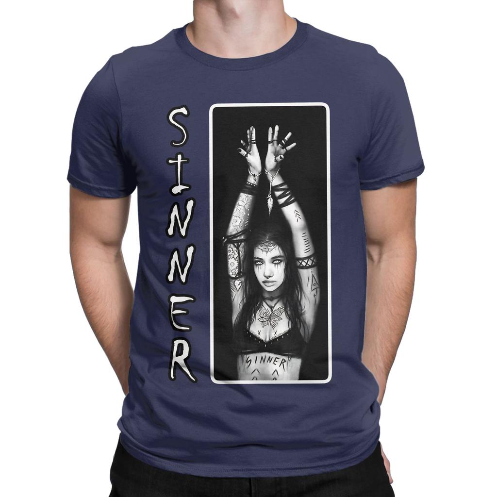 Sinner Novelty 100 Cotton TShirt Sinners Tops Tees For Unisex