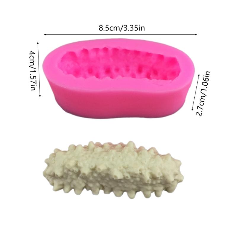 Fondant Molding Tool Flexible Silicone Cake and Cupcake Decorating Mold Cucumber/Abalone Shaped Dessert Making Mold