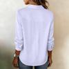 Women Stain Tops Long Sleeve Blouse V Neck Shirts Business Casual Outfits