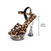Women's Shoes Spring Clear Heels Sexy Sandals Slipper Girls Shoe for Party Club 14cm Heel 4cm Platform LFD-B3485