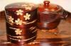 Kakunodate cherry bark crafts: Tea caddy made entirely from cherry bark (medium)