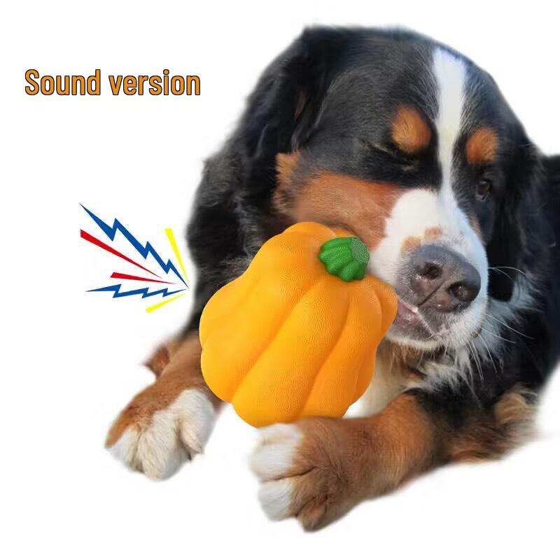 Outdoor Pumpkin Ball Dog Toy: Chewing & Grinding Fun for Dogs