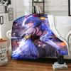 1pc Blanket Genshin Impact characters5 Print Design, Lightweight Blanket for Sofa, Bed- Soft &Warm, Gift for All Seasons like Christmas, Halloween