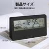 PAVIKE Desk Clock Alarm Clock Digital Clock with Temperature and Humidity Display, Large Screen, Easy-to-Read Calendar, Transparent, 13cm7cm3cm,