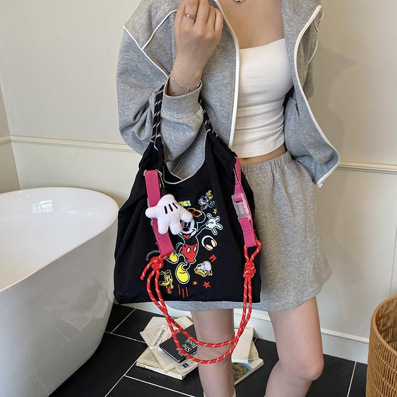 Girl Cartoon Mickey Mouse Backpack With Polyester Material For School And Outings