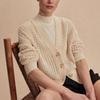 Europäische und amerikanische durchbrochen gestrickte Cardigan-Jacke, lockerer High-End-Pullover mit langen Ärmeln, Damenbekleidung