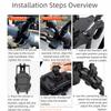 Eight Claw Fixed Motorcycle Phone Holder 360° Rotation Navigation Stand  Rear View Mirror