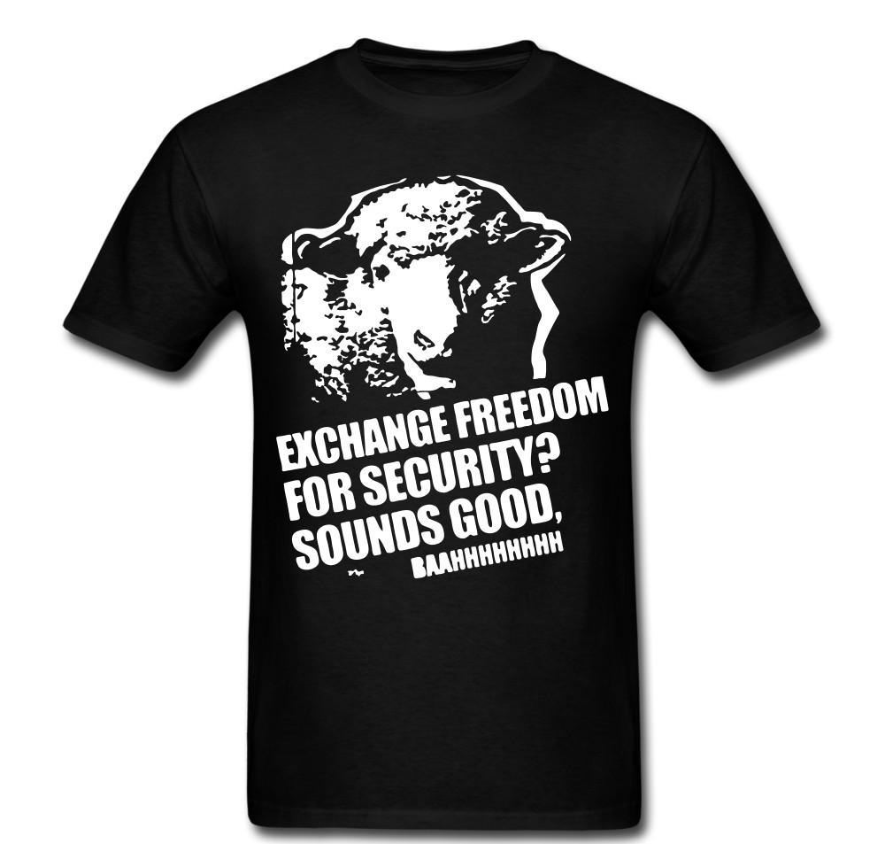 

Sheep Exchange Freedom For Security Sounds good T shirt tee XL
