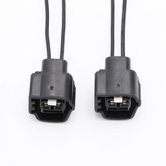 Pair Fog Light Connector Pigtail Plug 2-Pin for 2005-2006 Jeep Wrangler TJ LJ