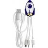 5-in-1 Cable - Yello Koko - Andy Xxl - Micro Usb, Usb C, Lightning - 1m - White/blue
