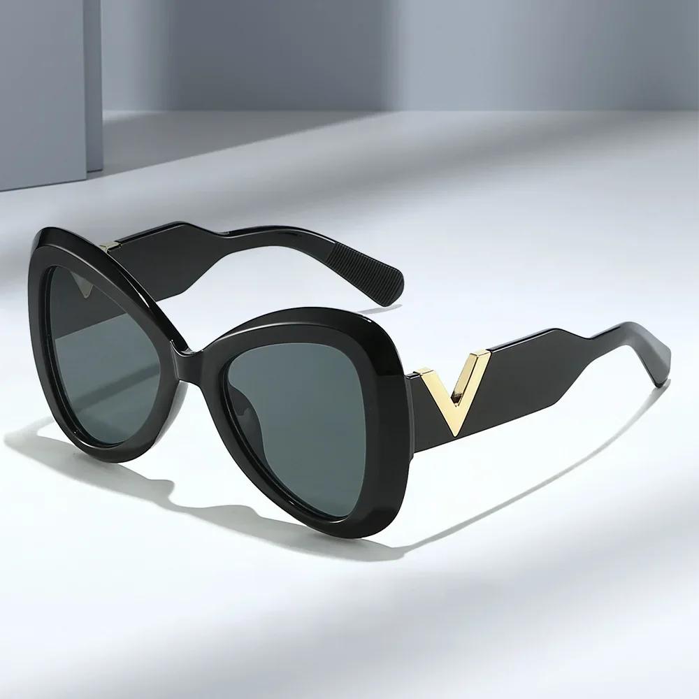 Fashion Cat Eye Sunglasses UV400 Protection Large Frame for Women Outdoor Sports Party Street Photography